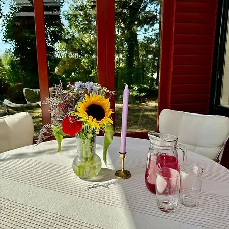 Retro Charm In Red In Lovely Surroundings Ferienhaus Bøtø By